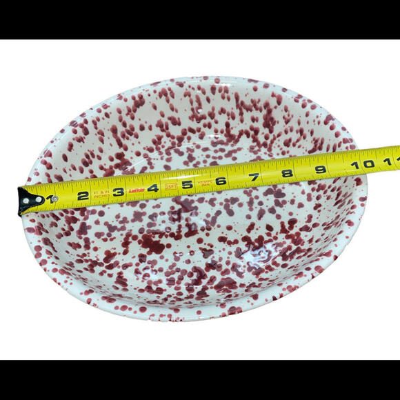 John Lewis Porcelain Red Speckled Bowls Set Of 2 - Picture 5 of 10